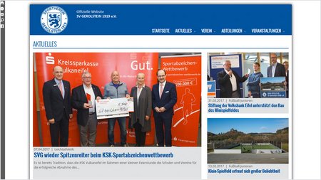 Neue Homepage des SV Gerolstein ist online