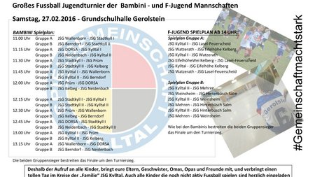 Großes Fußballturnier für Bambini und E-Jugendmannschaften